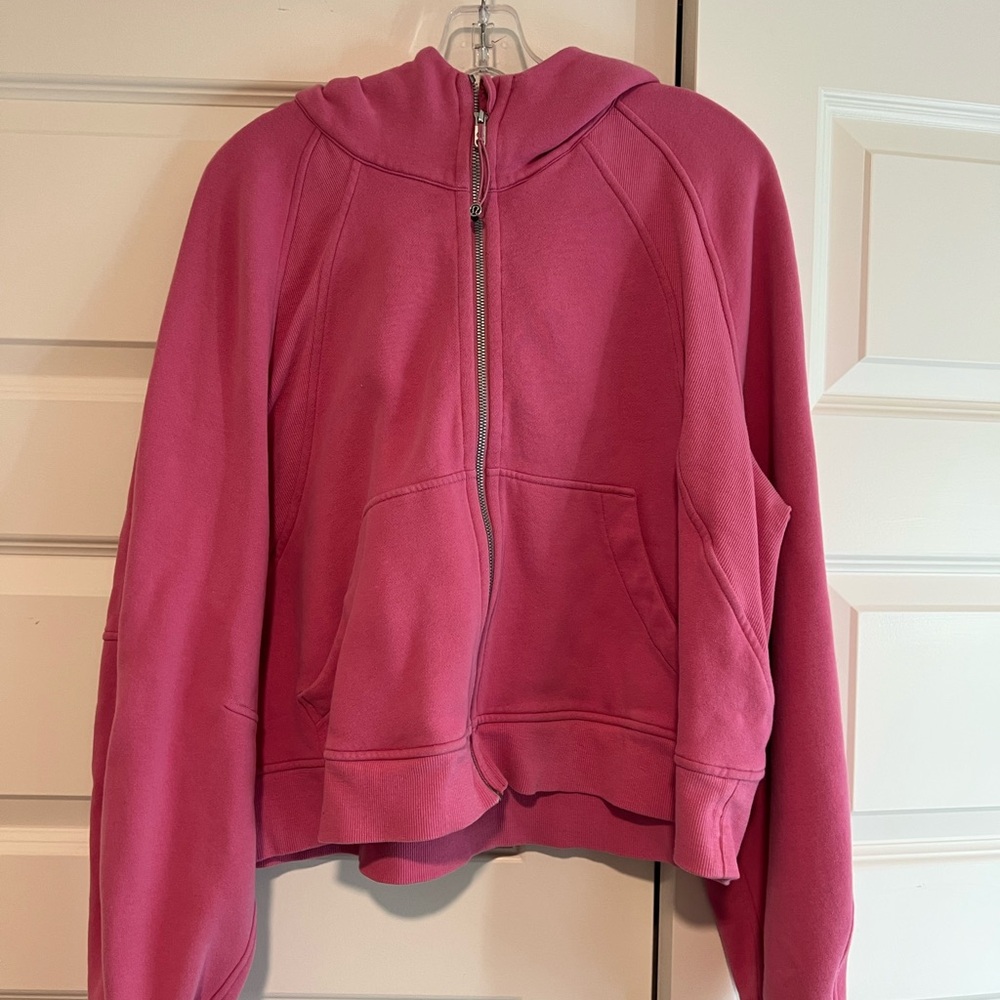 Lululemon Scuba Pink Blossom Zip-Up Hoodie L/XL